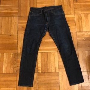 Uniqlo Slim Straight Selvedge Jeans 31x32